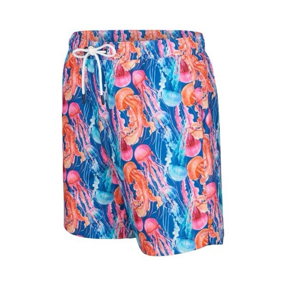 NWOT Swims Bari Jellyfish Swim Shorts Men's Medium Blue Elastic Drawstring Waist - Picture 3 of 14